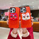 iPhone 15 Pro New Year Lion Dance Plush Doll Phone Case - Red Back White Lion