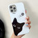 iPhone 15 Pro Painted Pattern PC Phone Case - Black Cat