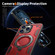 iPhone 15 Pro PC Hybrid TPU Armor MagSafe Ring Holder Phone Case - Red