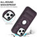 iPhone 15 Pro Piano Key Hollow Cutout PU Phone Case - Dark Purple