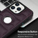 iPhone 15 Pro Piano Key Hollow Cutout PU Phone Case - Dark Purple