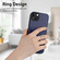iPhone 15 Pro R20 Crossbody Rope Ring Card Holder Phone Case - Blue