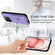 iPhone 15 Pro R20 Ring Card Holder Phone Case - Purple