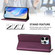 iPhone 15 Pro RC01 Dual-Folded Magnetic Suction RFID Leather Phone Case - Violet
