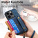 iPhone 15 Pro Retro Cross Wristband Wallet Leather Back Phone Case - Blue