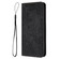 iPhone 15 Pro Retro Elephant Embossed Leather Phone Case - Black