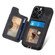iPhone 15 Pro Retro Skin-feel Ring Multi-card Wallet Phone Case - Black