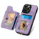 iPhone 15 Pro Retro Skin-feel Ring Multi-card Wallet Phone Case - Purple