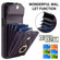 iPhone 15 Pro Rhombic Texture Card Bag Phone Case with Long Lanyard - Dark Purple