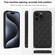 iPhone 15 Pro Rhombic Texture Phone Case with Dual Lanyard - Black