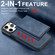 iPhone 15 Pro Shield Multi-functional MagSafe Card Bag Phone Case - Blue
