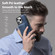 iPhone 15 Pro Shield Multi-functional MagSafe Card Bag Phone Case - Blue