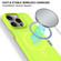 iPhone 15 Pro Shockproof MagSafe Armor PC Hybrid TPU Phone Case - Fluorescent Green+Gray