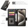 iPhone 15 Pro Side Buckle Magnetic Frosted Leather Phone Case - Black
