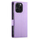 iPhone 15 Pro Side Buckle Magnetic Frosted Leather Phone Case - Purple