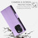 iPhone 15 Pro Side Buckle Magnetic Frosted Leather Phone Case - Purple