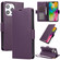 iPhone 15 Pro Side Buckle RFID Anti-theft Leather Phone Case - Dark Purple