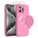 iPhone 15 Pro Silicone Suction Cup MagSafe Phone Case with Screen Film - Soft Pink