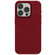 iPhone 15 Pro Skin Feel Denim Leather MagSafe Phone Case - Carmine