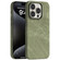 iPhone 15 Pro Skin Feel Denim Leather MagSafe Phone Case - Khaki Green