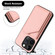 iPhone 15 Pro Skin Feel Four Card Slots Phone Case with Wrist Strap - Pink