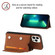 iPhone 15 Pro Skin Feel PU + TPU + PC Back Cover Shockproof Case - Brown