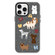 iPhone 15 Pro Skin Feeling Jelly TPU Hybrid PC Phone Case - English Puppy Black