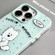 iPhone 15 Pro Skin Feeling Jelly TPU Hybrid PC Phone Case - Enthusiastic Puppy Green