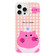 iPhone 15 Pro Skin Feeling Jelly TPU Hybrid PC Phone Case - Pink Cat White