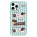 iPhone 15 Pro Skin Feeling Jelly TPU Hybrid PC Phone Case - Striped Dachshund Light Green