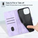 iPhone 15 Pro Skin-feel Embossed Leather Phone Case - Light Purple