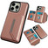 iPhone 15 Pro Solid Color Metal Buckle Card Slots Bag Phone Case - Rose Gold