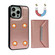 iPhone 15 Pro Solid Color Metal Buckle Card Slots Bag Phone Case - Rose Gold