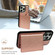 iPhone 15 Pro Solid Color Metal Buckle Card Slots Bag Phone Case - Rose Gold