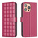 iPhone 15 Pro Square Texture Leather Phone Case - Red