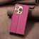 iPhone 15 Pro Square Texture Leather Phone Case - Red