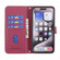 iPhone 15 Pro Square Texture Leather Phone Case - Red