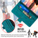 iPhone 15 Pro Stitching Side-Magnetic RFID Leather Phone Case - Dark Green
