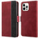 iPhone 15 Pro Stitching Side-Magnetic RFID Leather Phone Case - Red