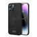 iPhone 15 Pro SULADA Shockproof TPU Hybrid Handmade Leather Phone Case - Black