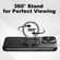 iPhone 15 Pro Suteni G3 Carbon Fiber Leather 360 Rotation Holder MagSafe Phone Case - Black