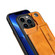iPhone 15 Pro SUTENI H12 Wrist Strap Leather Back Phone Case with Card Slot - Black