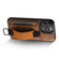 iPhone 15 Pro Suteni H13 Card Wallet Wrist Strap Holder PU Phone Case - Brown