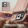 iPhone 15 Pro Three Fold Card Bag Phone Case with Long Lanyard - Rose Gold