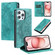 iPhone 15 Pro Totem Embossed Magnetic Leather Phone Case - Green