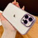iPhone 15 Pro Transparent Phone Case with Lens Film - Purple