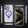 iPhone 15 Pro Two Color TPU Hybrid Acrylic MagSafe Magnetic Holder Phone Case - Purple