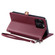 iPhone 15 Pro Wallet Multi-card Slot Leather Phone Case with Lanyard - Wine Red