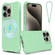 iPhone 15 Pro Wave Texture MagSafe Magnetic Liquid Silicone Phone Case - Green