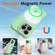 iPhone 15 Pro Wave Texture MagSafe Magnetic Liquid Silicone Phone Case - Green